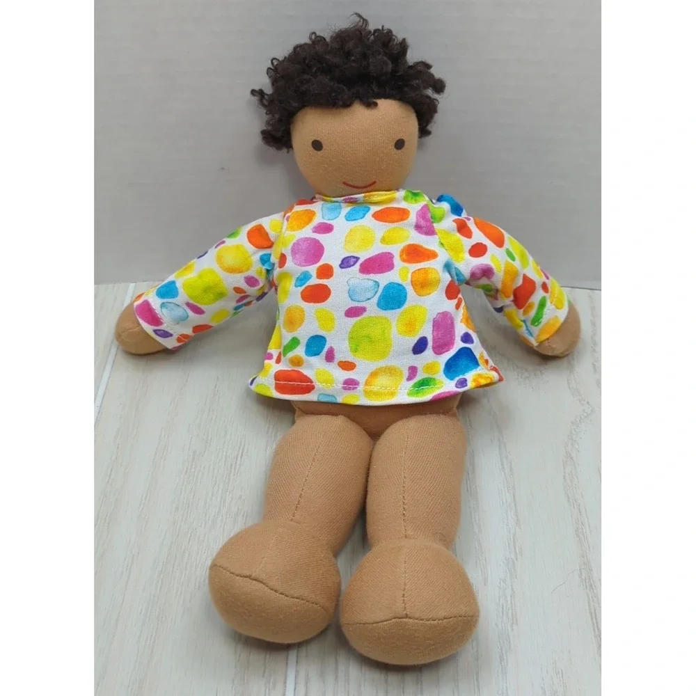 Lovevery Quinn Doll Plush Cloth Organic Montessori Colorful NO OVERALL PANTS